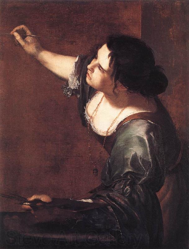 GENTILESCHI, Artemisia Self-Portrait as the Allegory of Painting fdg Norge oil painting art